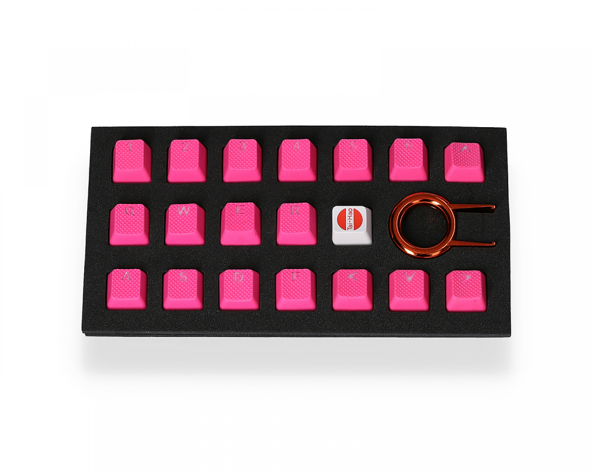 Buy Tai Hao 18 Key Rubber Double Shot Backlit Keycap Set Neon Pink At Maxgaming Com