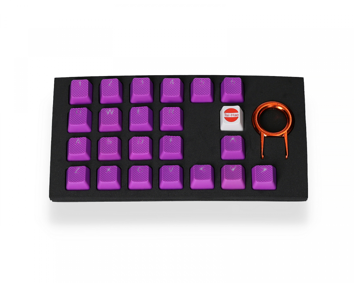 purple rubber keycaps