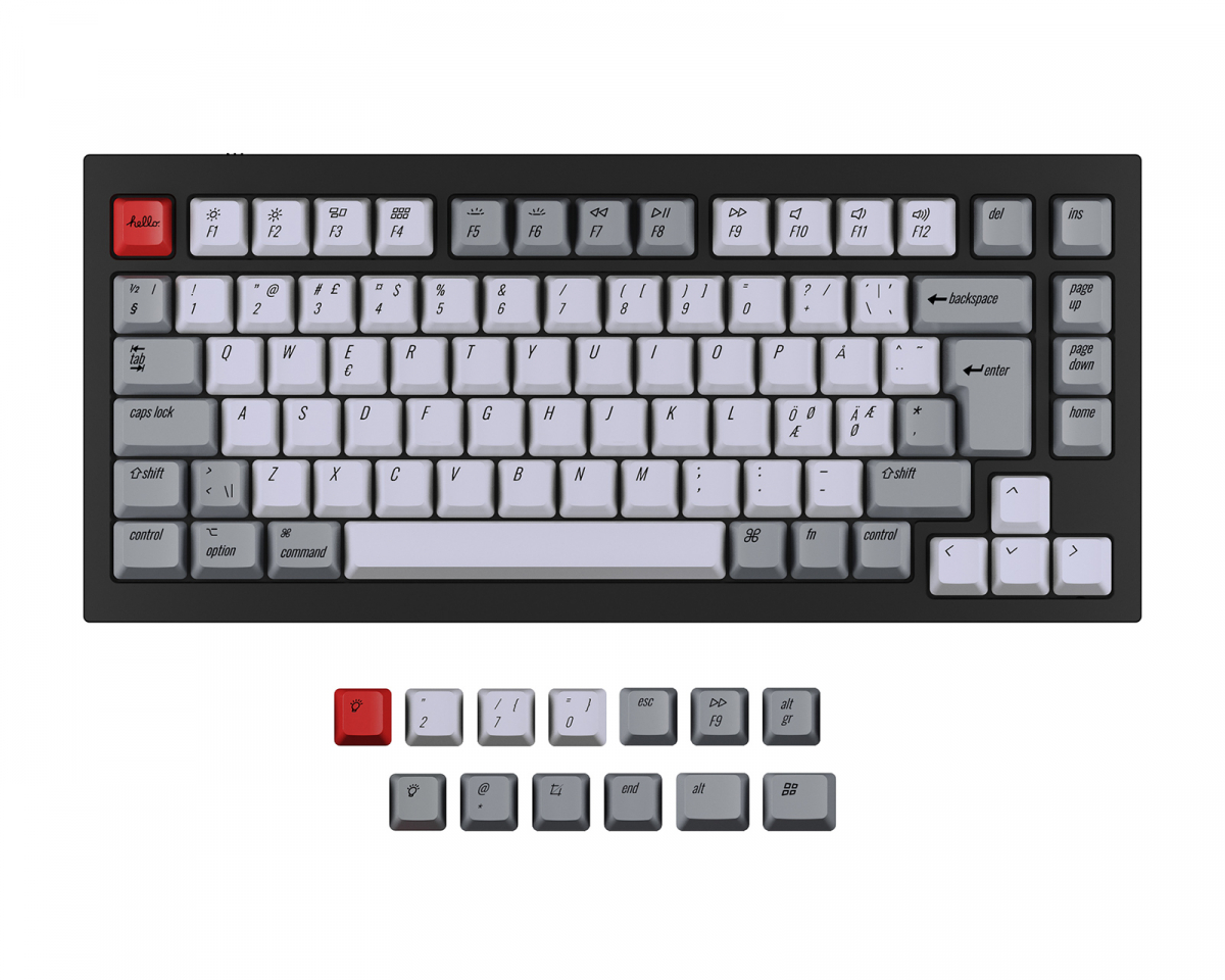 Keychron ISO Q1 & K2 Dye-Sub PBT Keycap Set Nordic - Retro