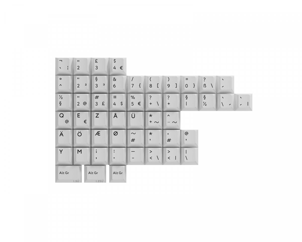 KeyKraft TYPING Lvl 100 (WHITE) Keycap Set