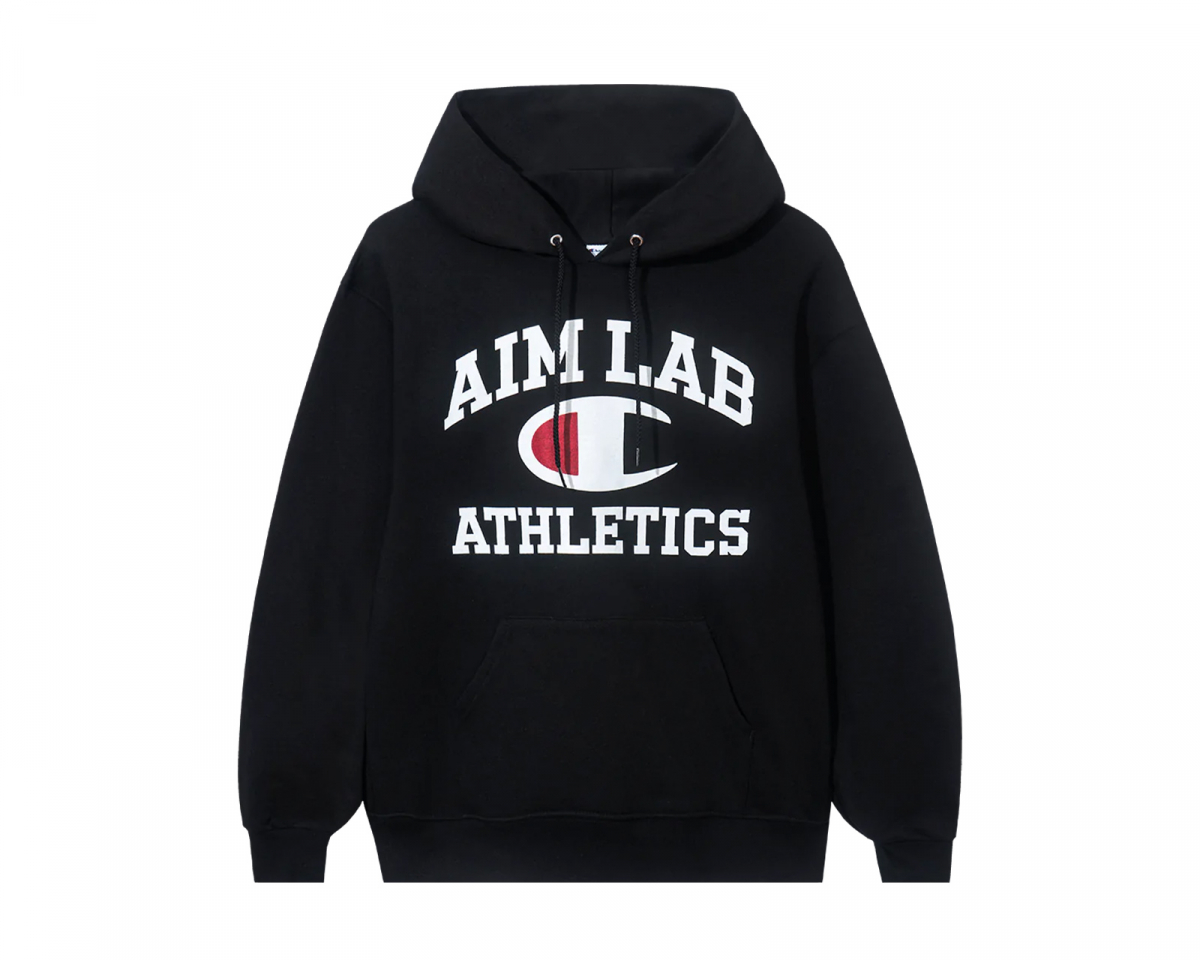 Aim Lab x Champion - Black Hoodie - Large - MaxGaming.com