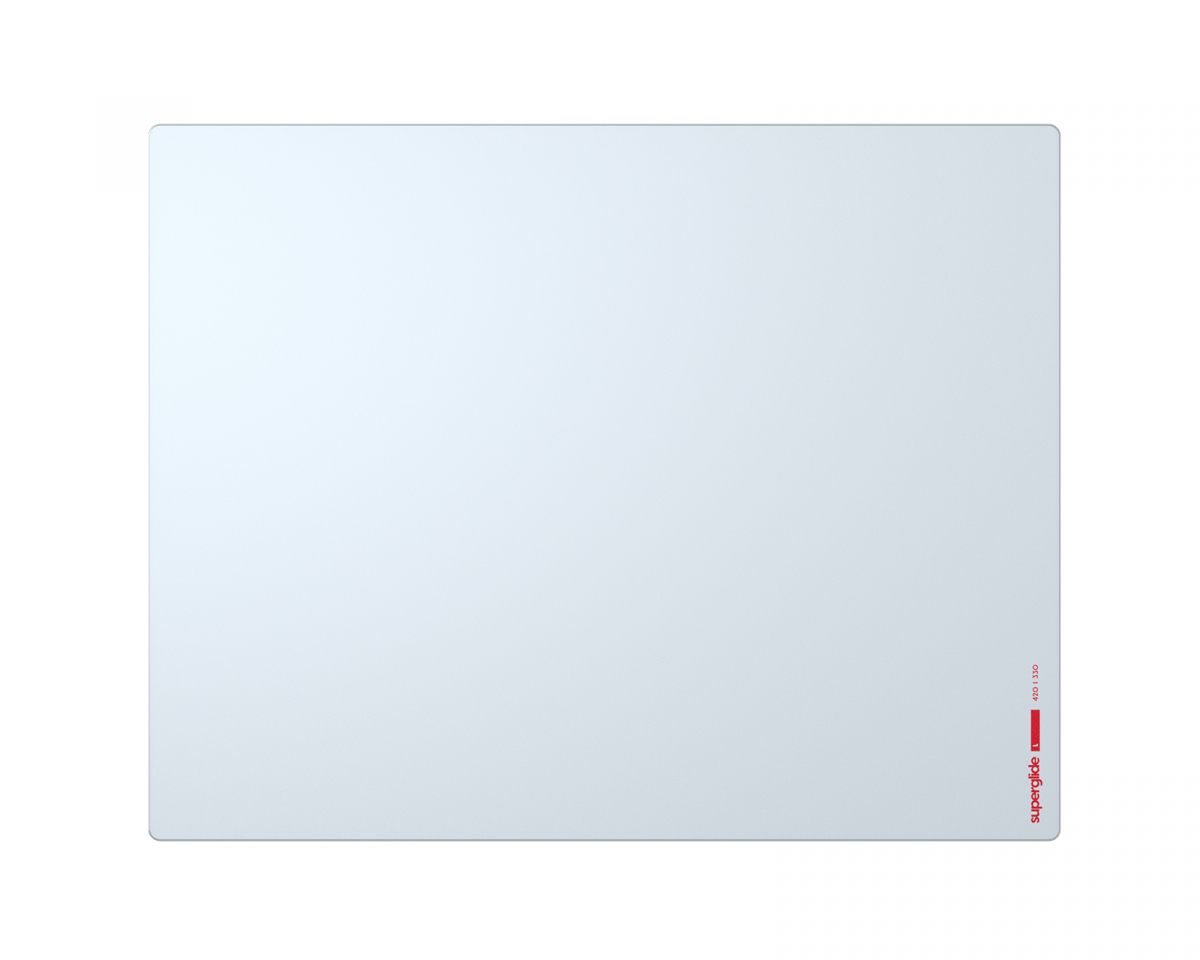 Superglide Glass Mouse Pad - XL - White - MaxGaming.com
