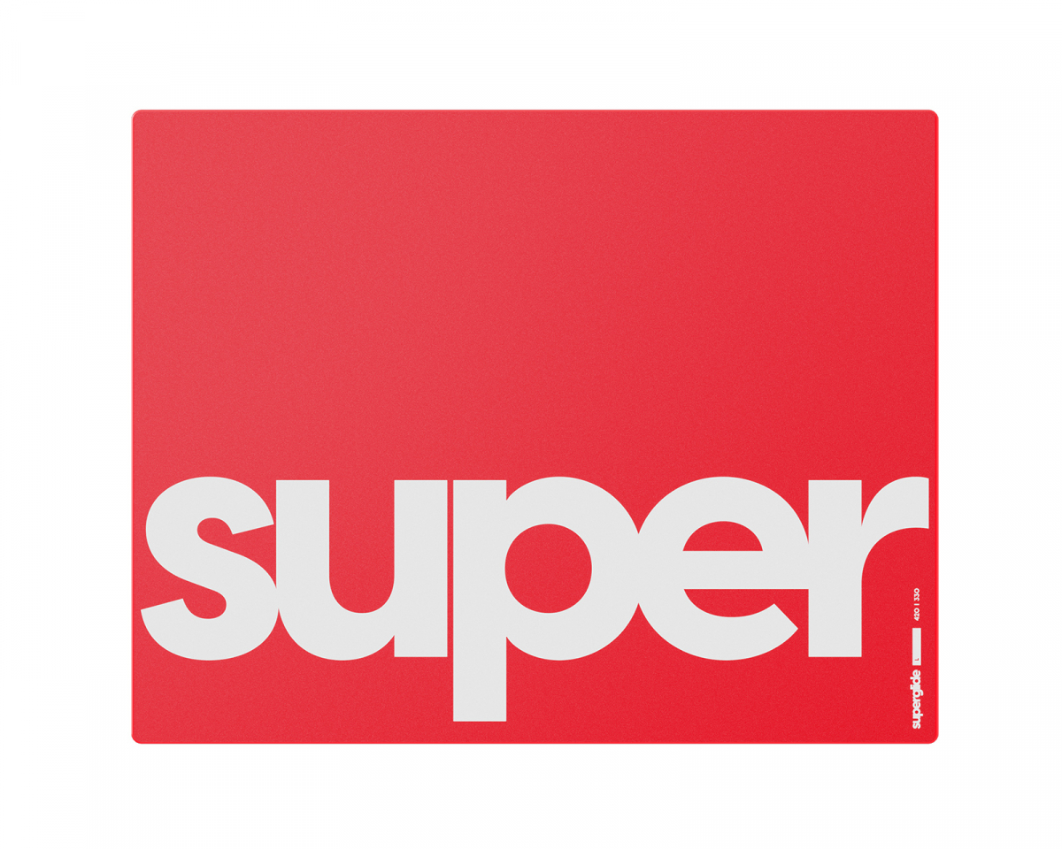 Superglide Glass Mouse Pad - XL - Red - MaxGaming.com