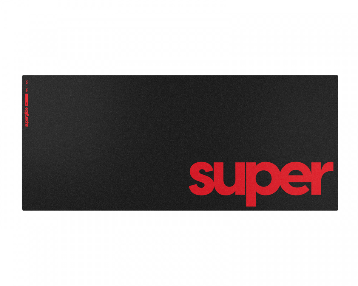 Superglide Glass Mouse Pad - XL - Red - MaxGaming.com