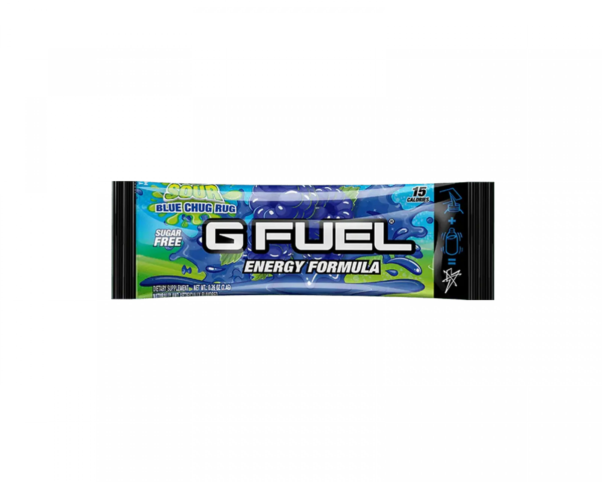 G FUEL Sour Blue Chug Rug - Single Energy Pack - MaxGaming.com