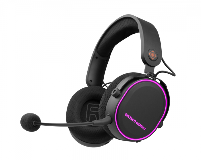 Deltaco Gaming DH420 Wireless RGB Gaming Headset - Black