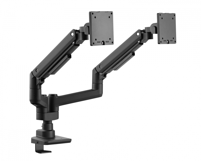MaxMount Monitor Stand 20kg Heavy-Duty 17”-35” Black with USB-Ports - 2 Screens