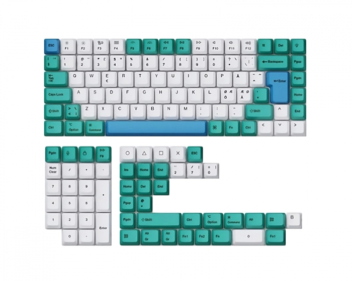 Keychron PBT Keycap set ISO Nordic - Iceberg