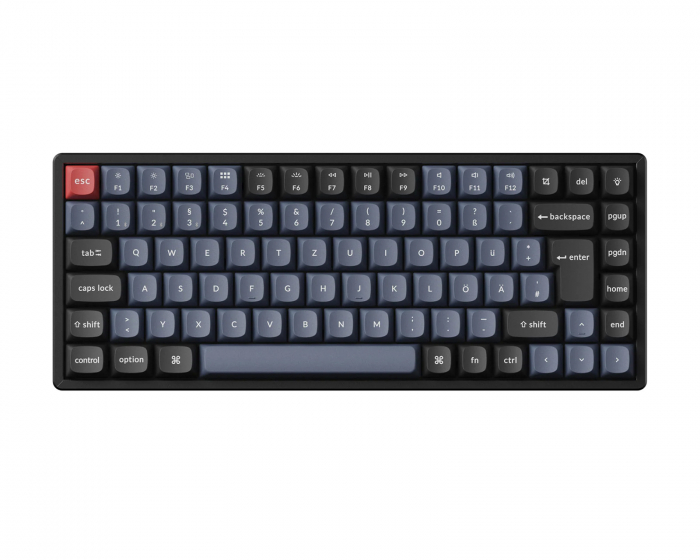 Keychron K2 Pro QMK Hotswap Wireless Mechanical Keyboard [Gateron Red] - ISO-DE