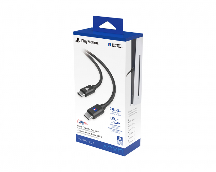 Hori USB-C Charging Play Cable for PlayStation 5 - 3m