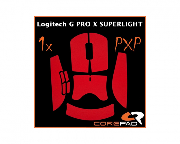 Corepad PXP Grips for Logitech G Pro X Superlight 2 - Red