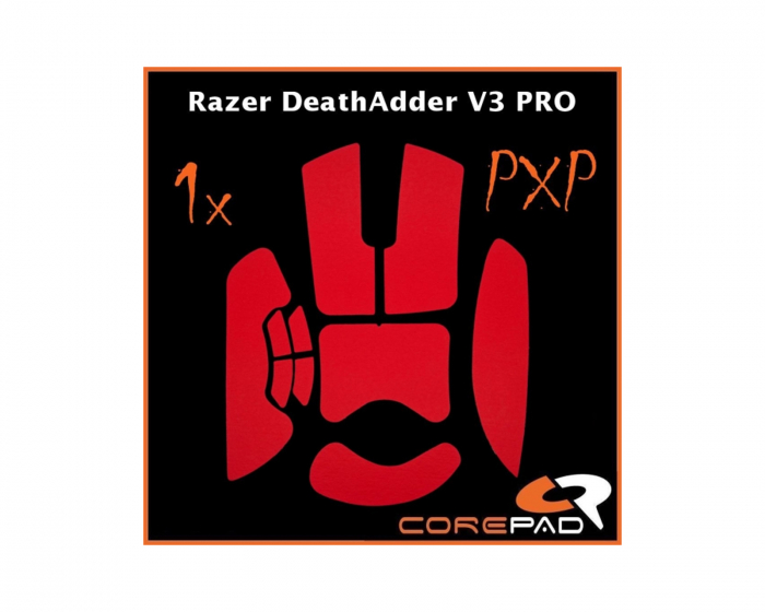 Corepad PXP Grips for Razer DeathAdder V3 Pro - Red