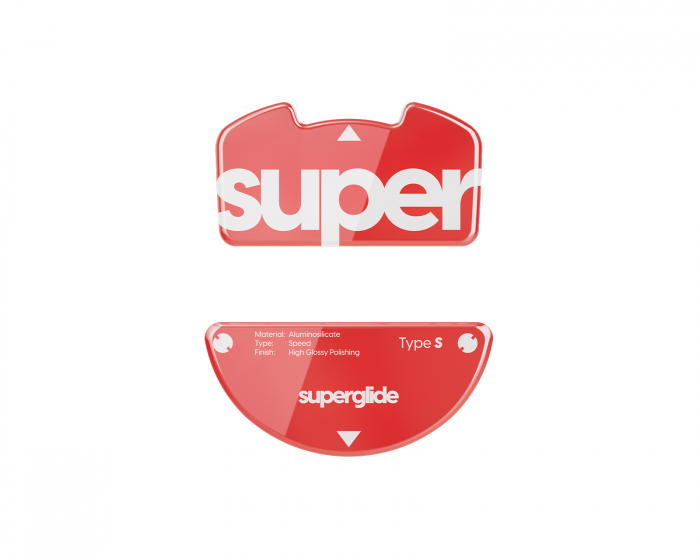 Superglide Glass Skates for Razer Viper V3 Pro - Red