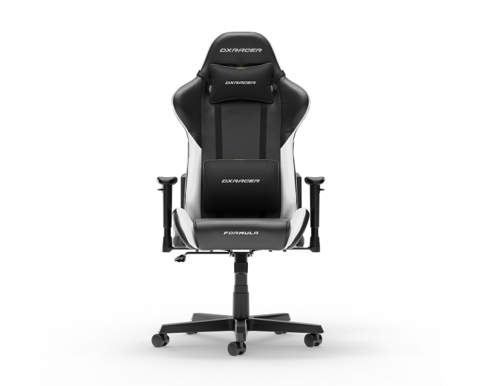 DXRacer FORMULA L Black & White PVC Leather