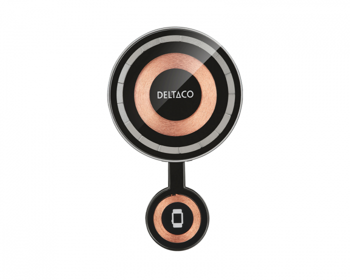 Deltaco 2-in-1 Magnetic Wireless Qi Charger 15W