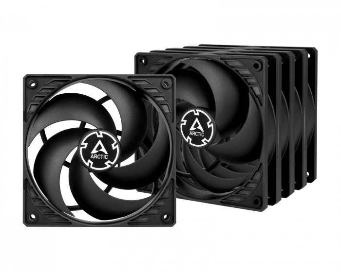 Arctic P12 PWM 120mm Fan 5-Pack - Black