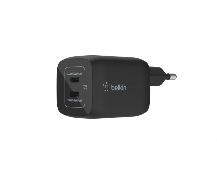 Belkin Boost Charge 65W USB-C Wall Charger - 2-port - Black