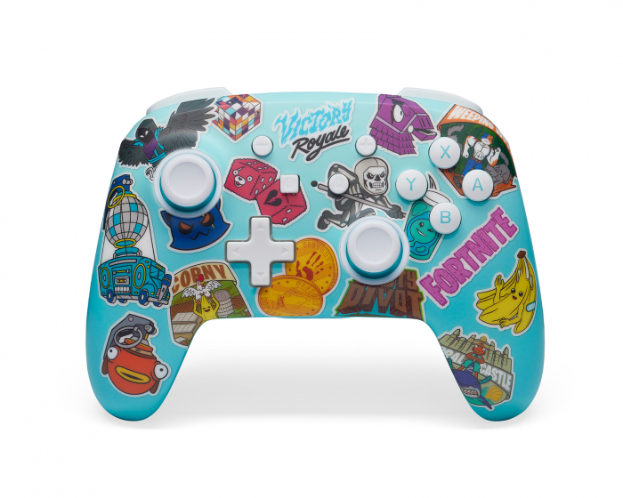 PowerA Enhanced Wireless Controller for Nintendo Switch - Fortnite Sticker Mania