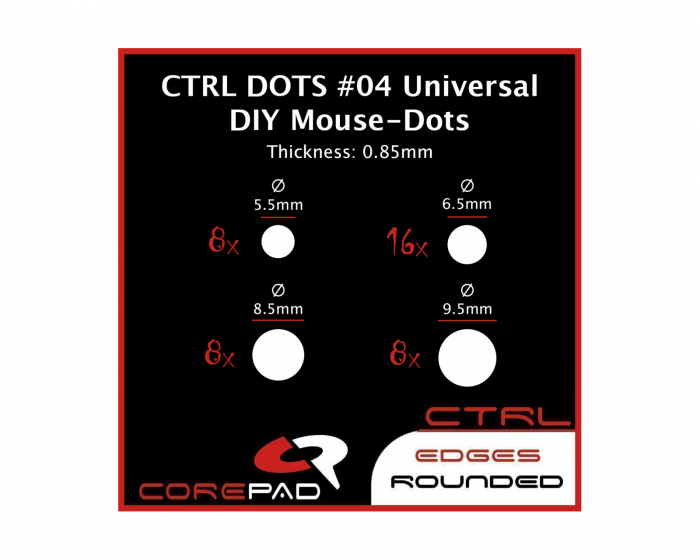 Corepad Dots CTRL - Universal DIY - Ø 5.5/6.5/8.5/9.5mm - 0.85mm