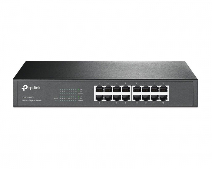 TP-Link SG1016D Metal 16-Port Gigabit Switch Desktop/Rackmount, 10/100/1000Mbps