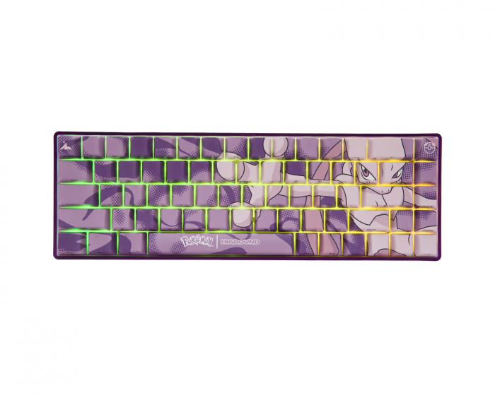 Higround Pokémon Base 65 Hotswap Gaming Keyboard - ANSI - Mewtwo [White Flame]