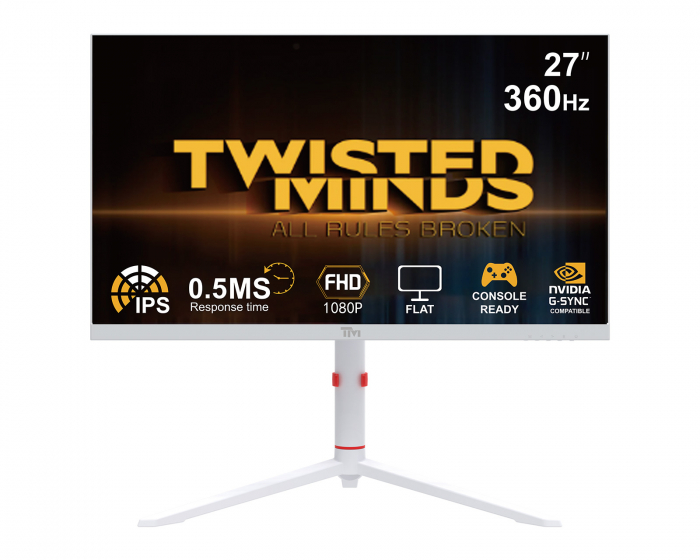 Twisted Minds Artic Pro Series 27” FHD, 360Hz, Fast IPS, 0.5ms, HDR400 Gaming Monitor