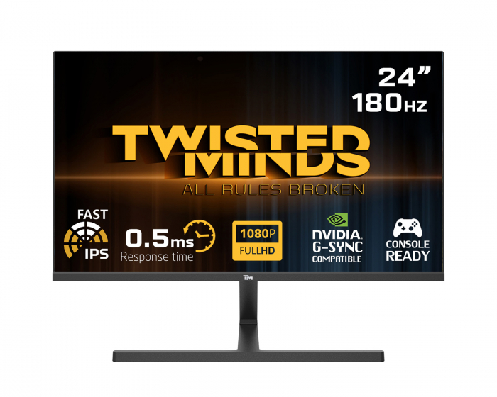 Twisted Minds Blaze Series 24” FHD, 180Hz, Fast IPS, 0.5ms, HDR400 Gaming Monitor