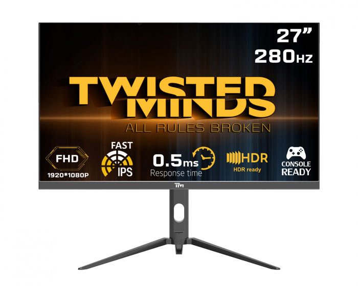 Twisted Minds Supreme Series 27” FHD, 280Hz, Fast IPS, 0.5ms, HDR400 Gaming Monitor