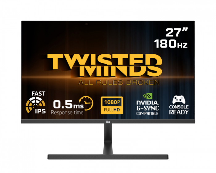 Twisted Minds Blaze Series 27” FHD, 180Hz, Fast IPS, 0.5ms, HDR400 Gaming Monitor