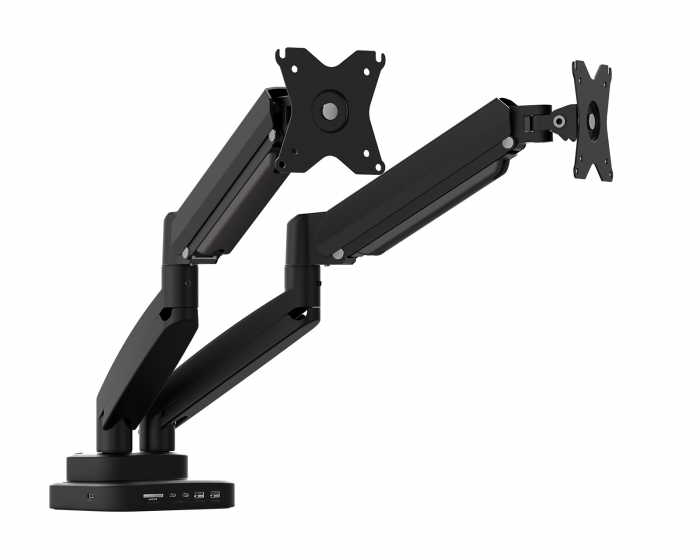 j5create Ergonomic Dual Monitor Mount - 10-in-1 Dock