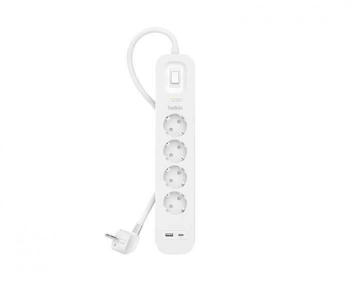 Belkin Surge Protection Power Outlet - 4 ports - USB-C PD