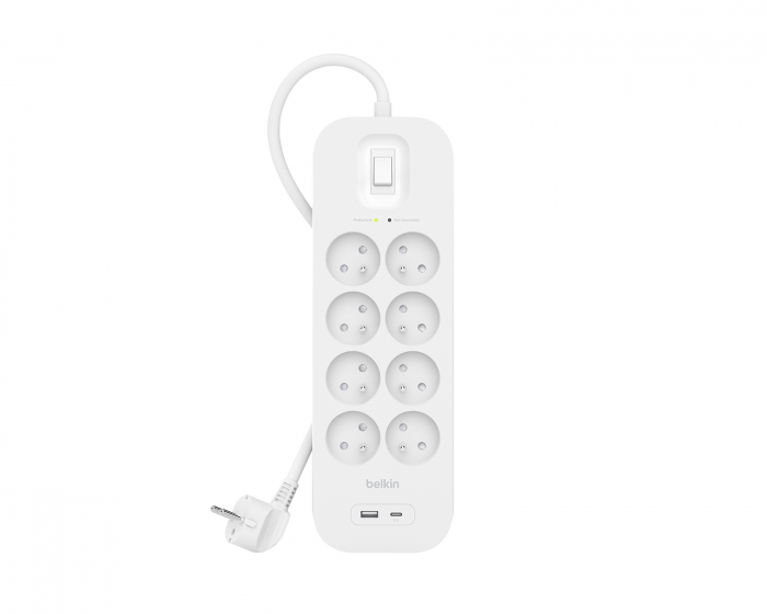 Belkin Surge Protection Power Outlet - 8 ports - USB-C PD