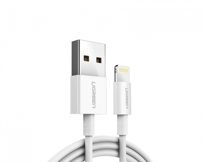 UGREEN Nickel Plating ABS Shell USB-A to Lightning Cable 2m - White