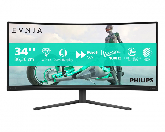 Philips Evnia 3000 34” Curved Gaming Monitor 180Hz 0,03ms WQHD VA