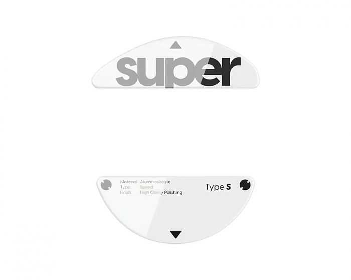 Superglide Glass Skates Type-S for Pulsar X3 Series - White