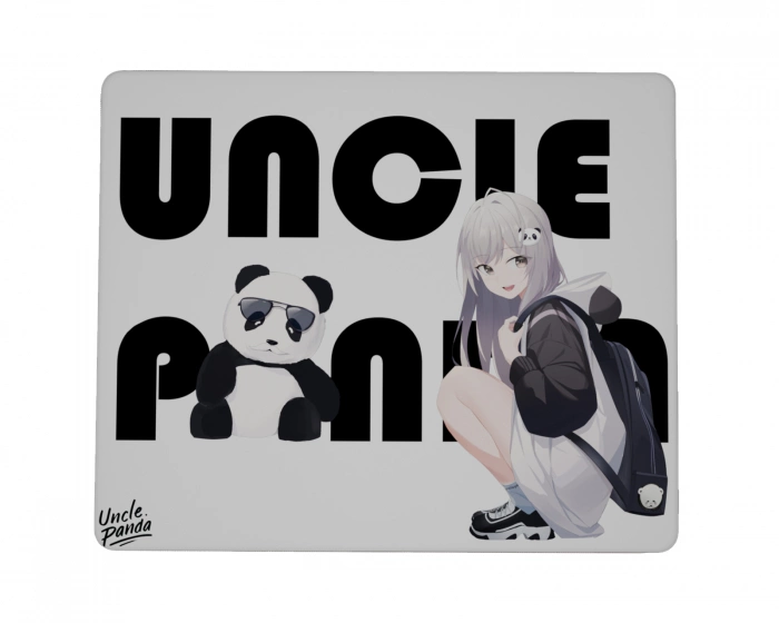 Uncle Panda Candy Girl Mousepad - White