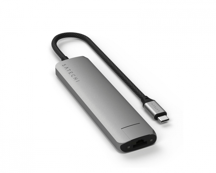 Satechi 7-in-1 USB-C Slim Multiport Adapter 4K HDMI - Space Grey