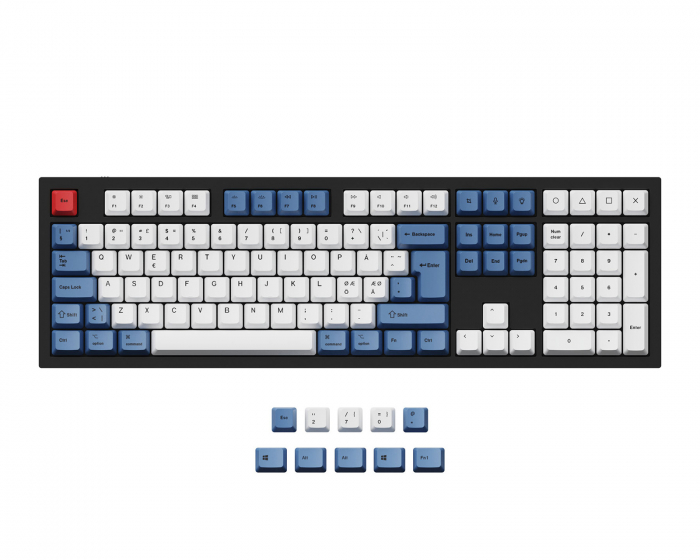 Keychron Q3/Q4/Q6/K8 PBT Keycap set ISO Nordic - Modern Blue (DEMO)