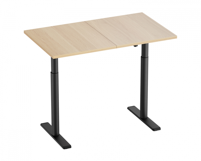 MaxMount Height Adjustable Desk 1200x700mm - Black/Oak