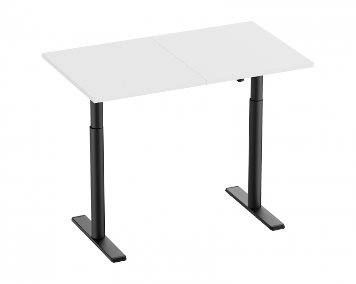 MaxMount Height Adjustable Desk 1200x700mm - Black/White