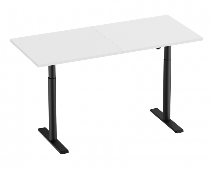 MaxMount Height Adjustable Desk 1600x700mm - Black/White