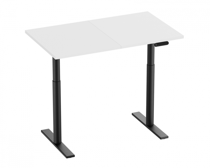 MaxMount Premium Height Adjustable Desk 1200x700mm - Black/White