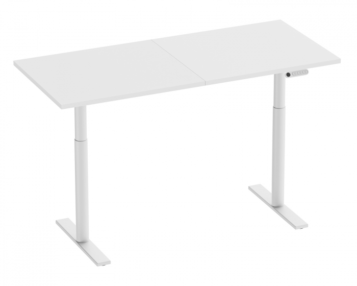 MaxMount Premium Height Adjustable Desk 1600x700mm - White