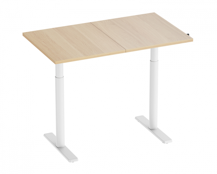 MaxMount Height Adjustable Desk 1200x700mm Manual - White/Oak