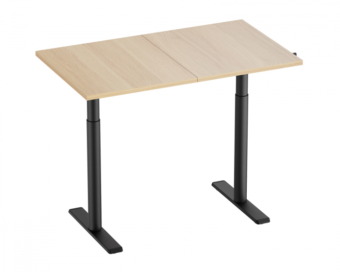 MaxMount Height Adjustable Desk 1200x700mm Manual - Black/Oak