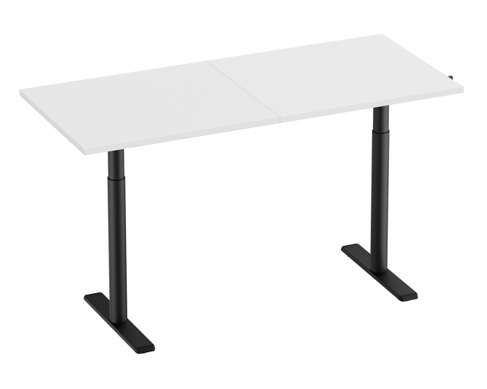 MaxMount Height Adjustable Desk 1600x700mm Manual - Black/White