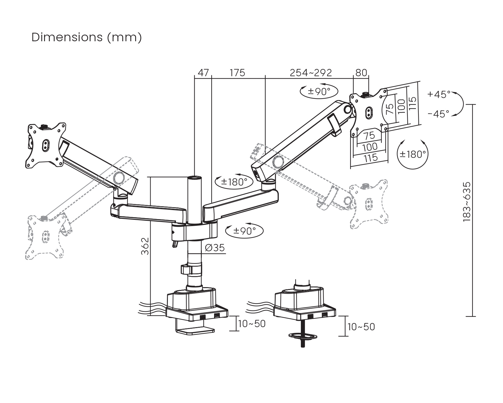 maxmount slim monitor mount