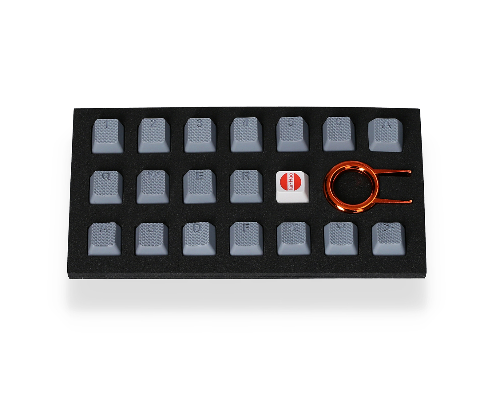 grey rubber keycaps