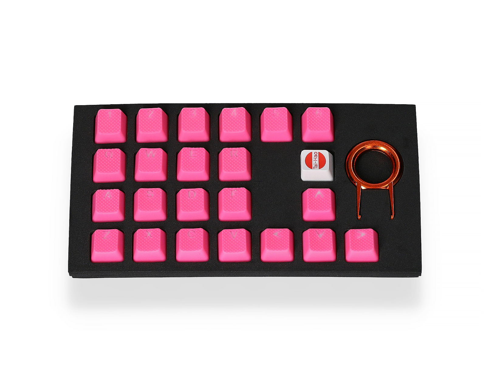 rubber pink keycaps