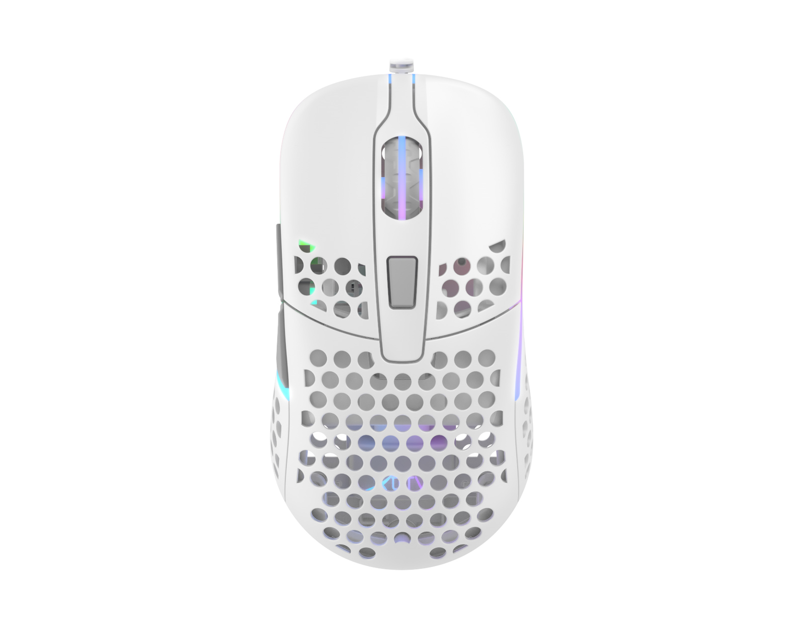 white gaming mouse rgb